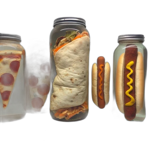 food, bottle, concept art, 3d render transparent PNG cut-out