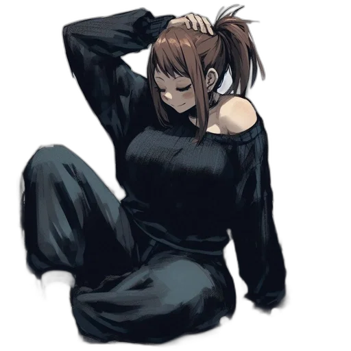jacket, dress, staff, creature transparent PNG cut-out