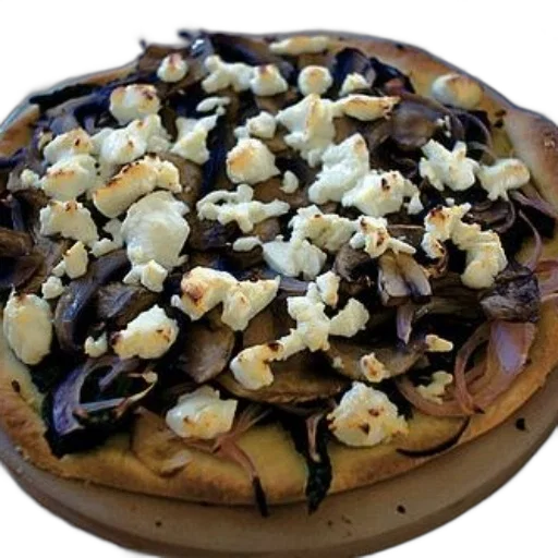 food, dark, pizza, mushrooms transparent PNG cut-out