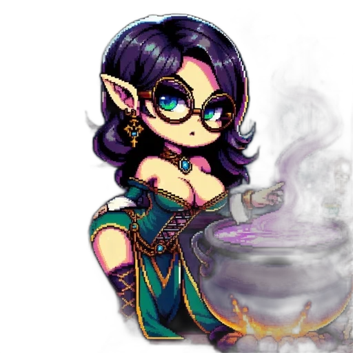 staff, jewelry, fantasy art, pixel art transparent PNG cut-out