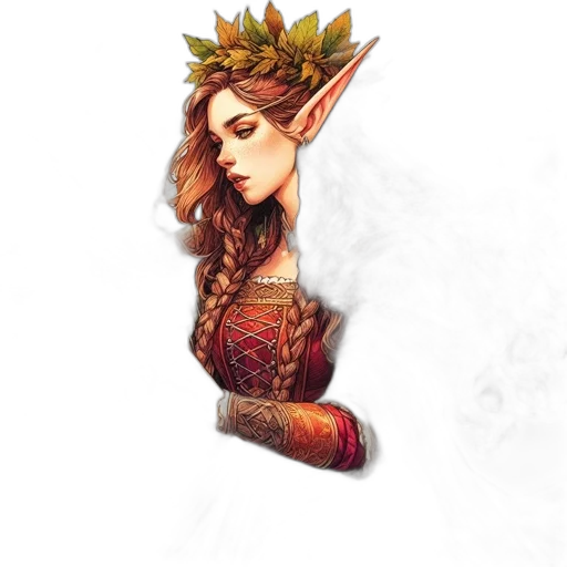 crown, dress, dragon, staff transparent PNG cut-out