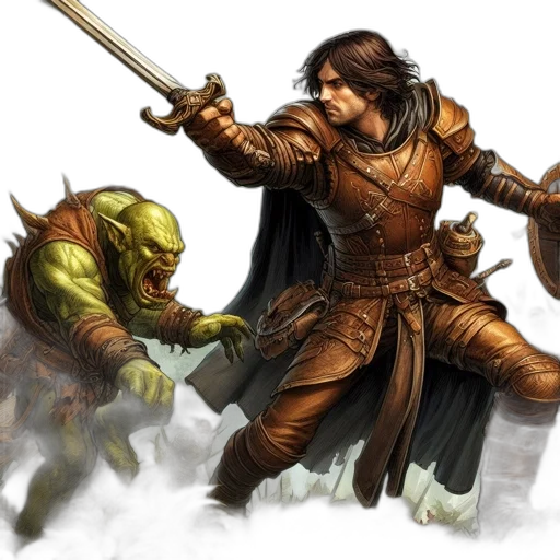 fantasy art, concept art, comic book art, photorealistic transparent PNG cut-out