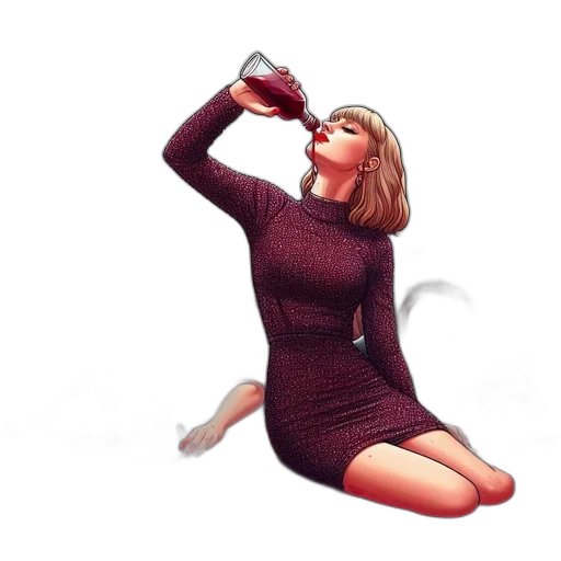 dress, bottle, 3d render, photorealistic transparent PNG cut-out