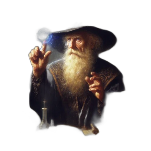 staff, hat, face, dragon transparent PNG cut-out