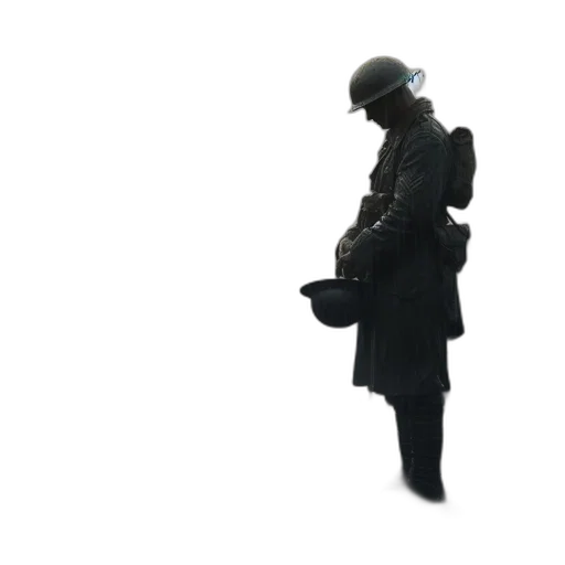 jacket, staff, weapon, hat transparent PNG cut-out