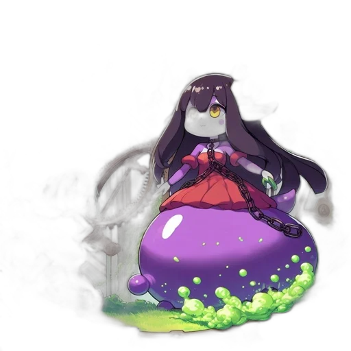 dress, creature, crown, staff transparent PNG cut-out