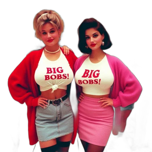 jacket, dress, vaporwave, two transparent PNG cut-out