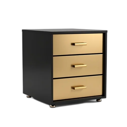 furniture, 3d render, golden, modern transparent PNG cut-out