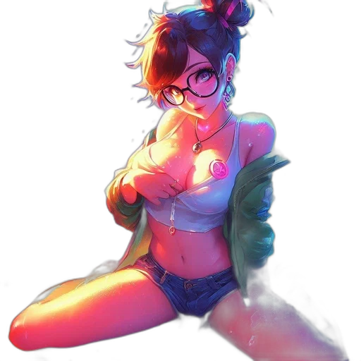 jacket, staff, flower, weapon transparent PNG cut-out