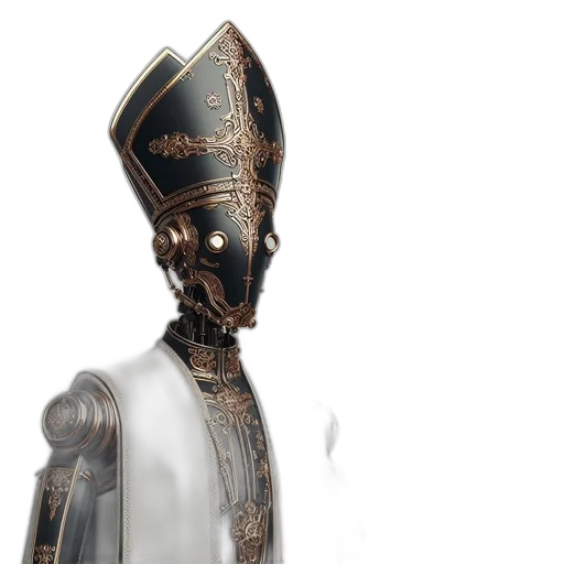 robot, staff, sword, mask transparent PNG cut-out