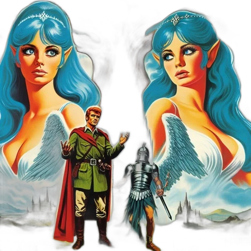 fantasy art, concept art, comic book art, pixel art transparent PNG cut-out