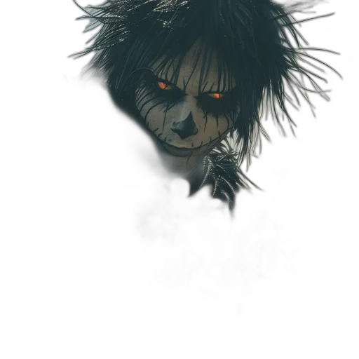 mask, creature, hair, face transparent PNG cut-out