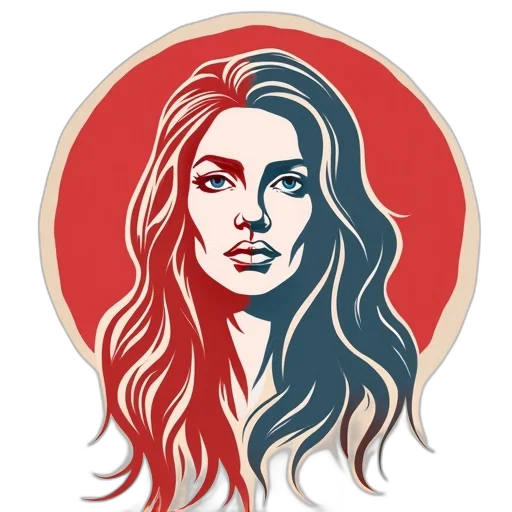 hair, face, jewelry, staff transparent PNG cut-out