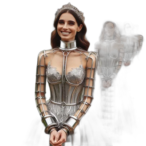 dress, robot, crown, concept art transparent PNG cut-out