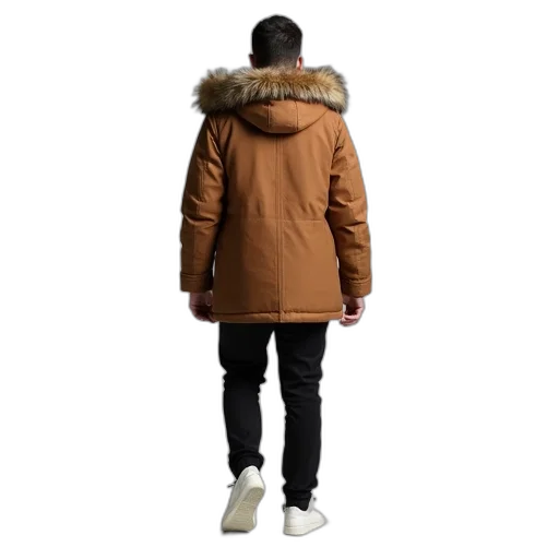 jacket, 3d render, earth tones, dark transparent PNG cut-out