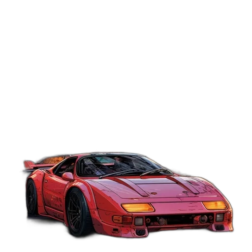 car, weapon, animal, photorealistic transparent PNG cut-out
