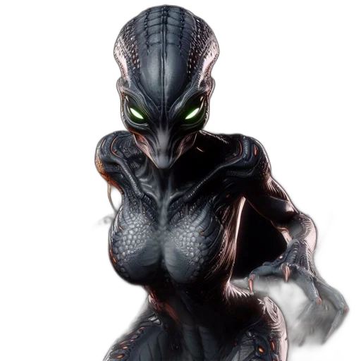 creature, concept art, 3d render, outer space transparent PNG cut-out