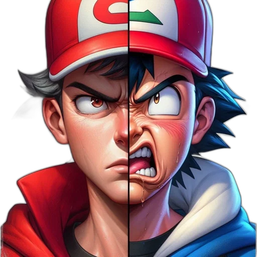 face, comic book art, anime, cartoon transparent PNG cut-out