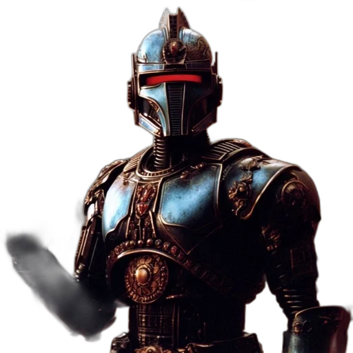 robot, staff, sword, mask transparent PNG cut-out