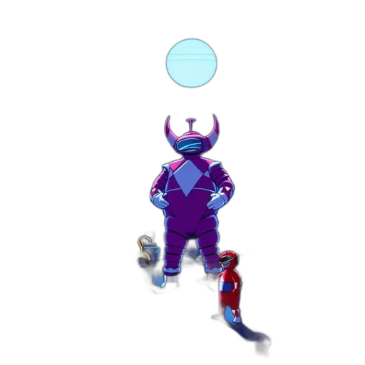 robot, creature, mask, staff transparent PNG cut-out