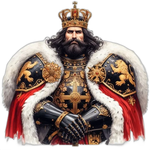 crown, sword, photorealistic, fantasy art transparent PNG cut-out