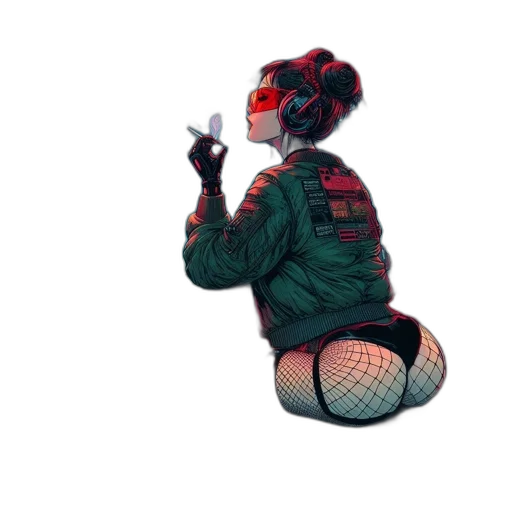 jacket, mask, umbrella, weapon transparent PNG cut-out