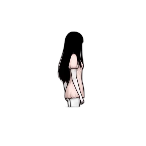 dress, hair, creature, face transparent PNG cut-out