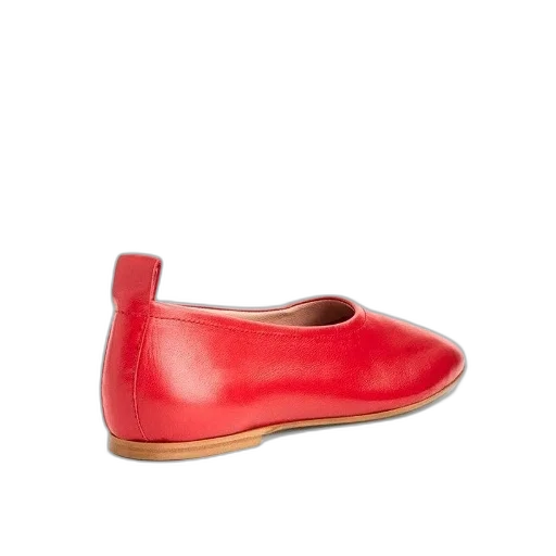 shoes, red, vibrant, flat transparent PNG cut-out