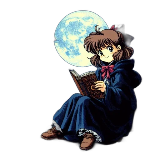 jacket, staff, anime, pixel art transparent PNG cut-out