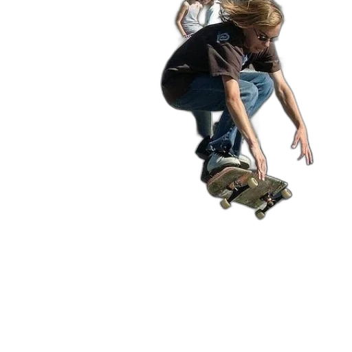 shoes, hair, weapon, staff transparent PNG cut-out