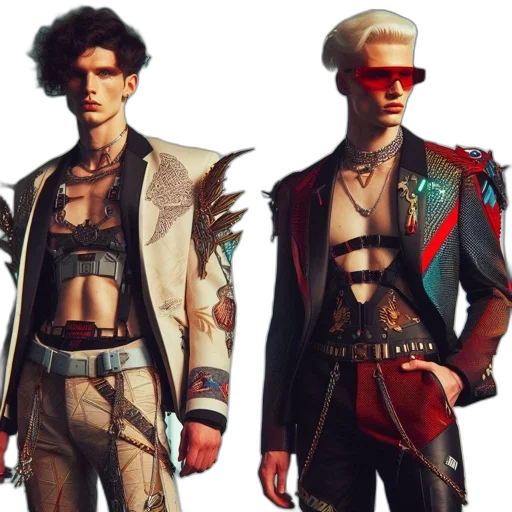 jacket, cyberpunk, concept art, fantasy art transparent PNG cut-out