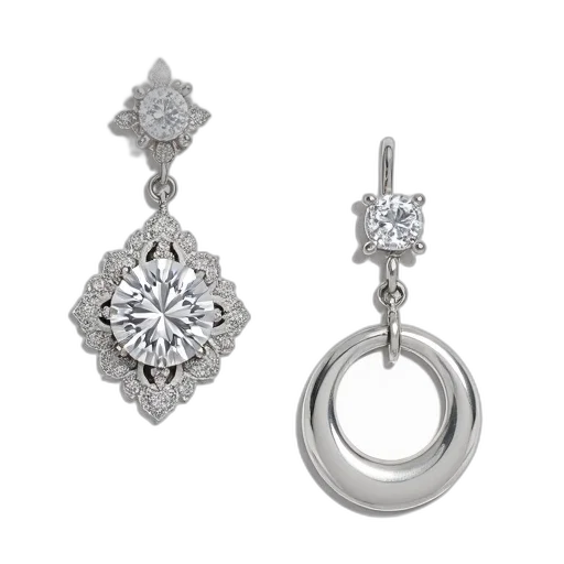 jewelry, crown, pair, earrings transparent PNG cut-out