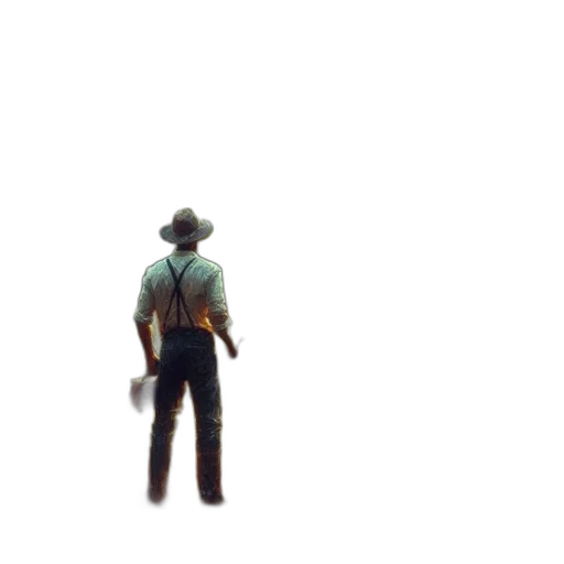 hat, robot, staff, weapon transparent PNG cut-out