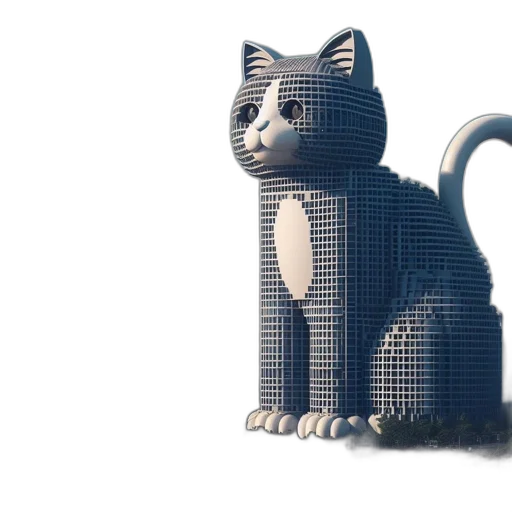 3d render, pixel art, concept art, stunning transparent PNG cut-out