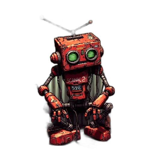 robot, creature, mask, jacket transparent PNG cut-out