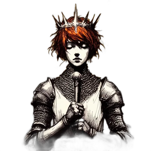 crown, staff, sword, face transparent PNG cut-out