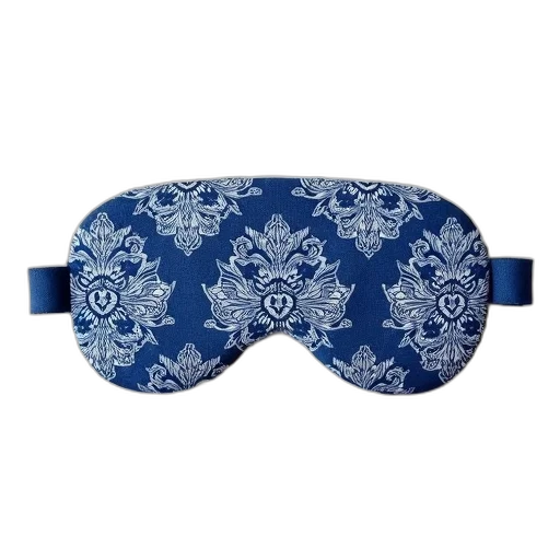 mask, blue, white, paisley transparent PNG cut-out