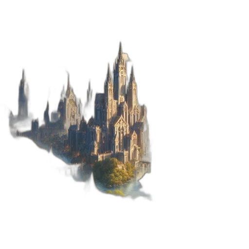 building, crown, dragon, weapon transparent PNG cut-out