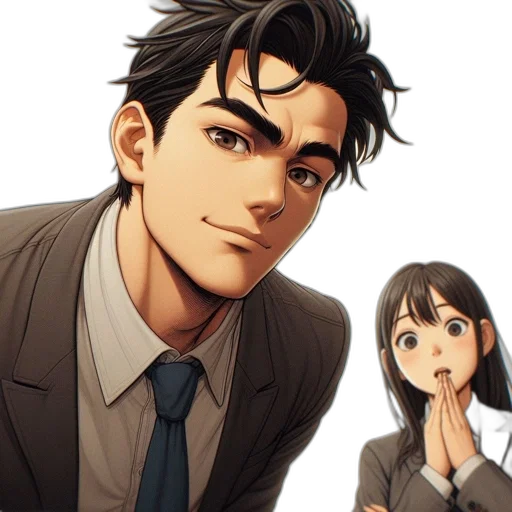 face, anime, cartoon, concept art transparent PNG cut-out