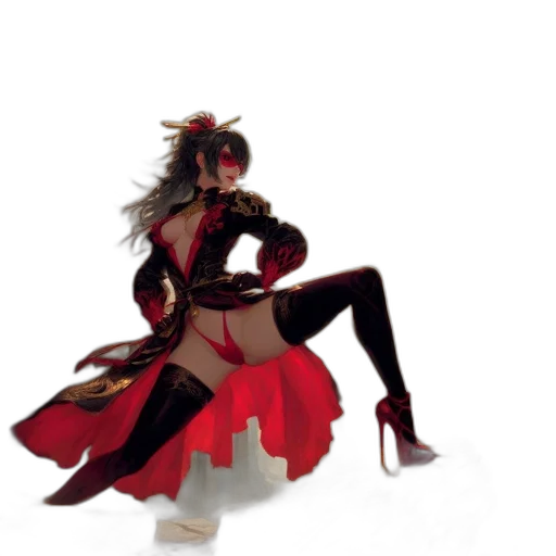 staff, dress, crown, mask transparent PNG cut-out
