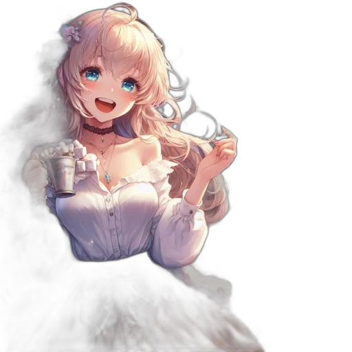dress, face, dragon, staff transparent PNG cut-out