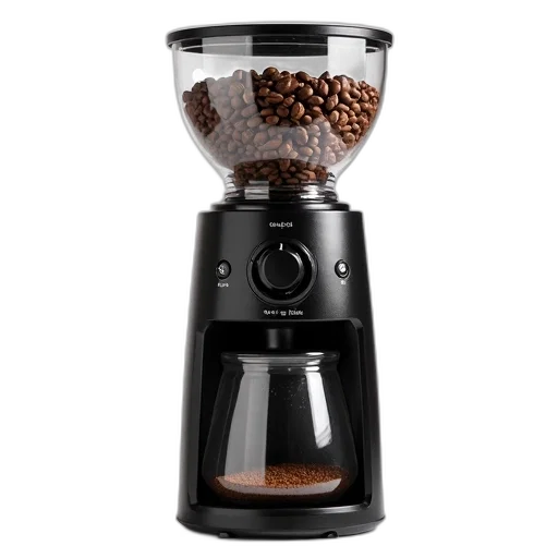 black, coffee, grinder, clear transparent PNG cut-out