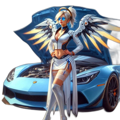 car, concept art, fantasy art, anime transparent PNG cut-out