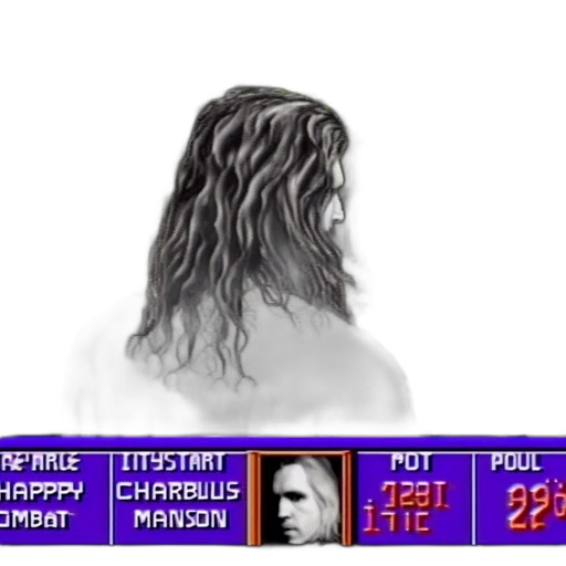 hair, vaporwave, pixel art, cyberpunk transparent PNG cut-out