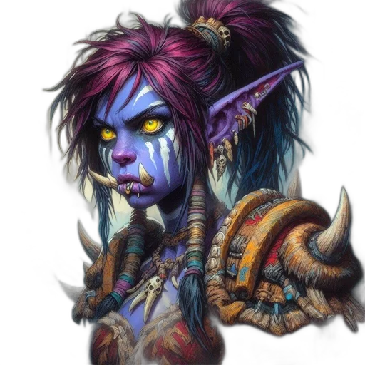 face, staff, fantasy art, concept art transparent PNG cut-out