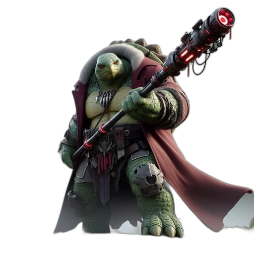 concept art, anthropomorphic, turtle, clad transparent PNG cut-out