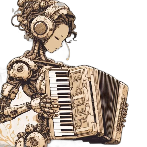 robot, concept art, cyberpunk, pixel art transparent PNG cut-out