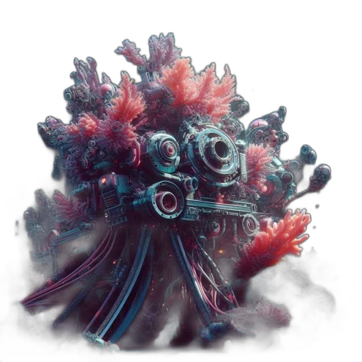 creature, mask, robot, staff transparent PNG cut-out