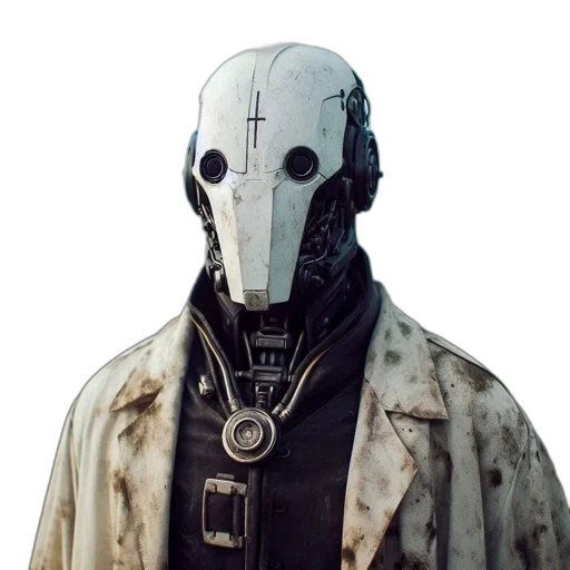 mask, robot, jacket, face transparent PNG cut-out