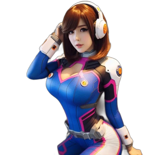 robot, dress, 3d render, concept art transparent PNG cut-out